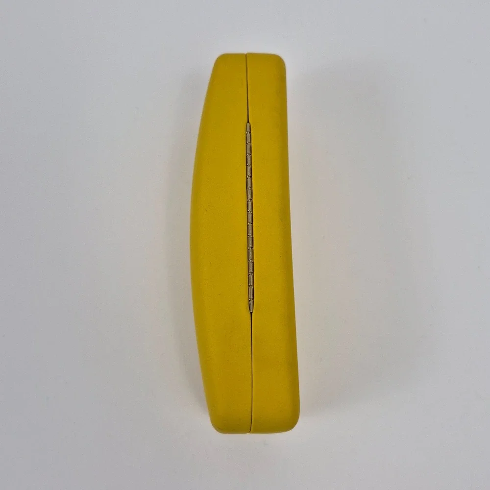 Ray-Ban Yellow Hard Clamshell Sunglasses Case Red Interior Unisex